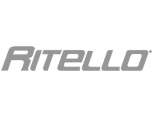 Logotipo de Ritello en escala de grises parcialmente visible.